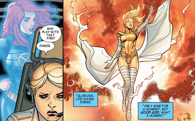 Illustration for article titled Jean Grey's Phoenix Force Finally Makes Its Return in the Most Melodramatic Way